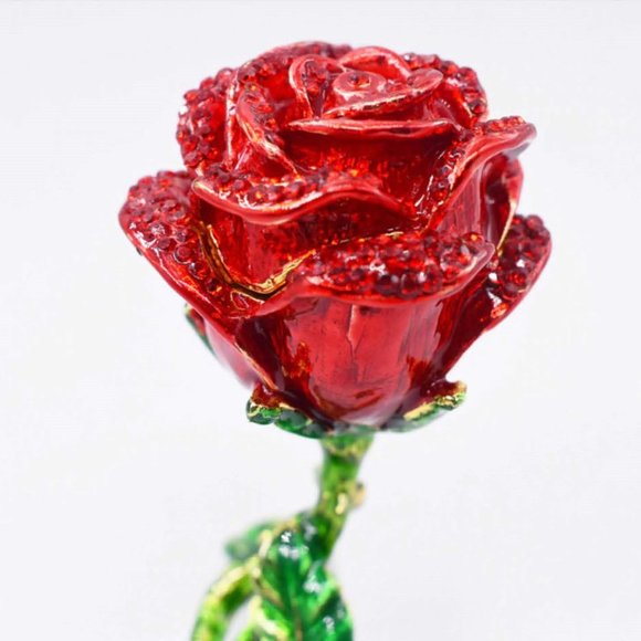 Enamel & Austrian Crystal Rose Ring Gift Box - Picture 8 of 10